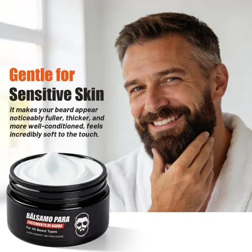 Miniatura 5 de Estimulante Para Barba, Crecimiento De Barba Para Hombre, Crema para el Cuidado de la Barba para Hombres Suero de Crecimiento, Bálsamo Barba Crece