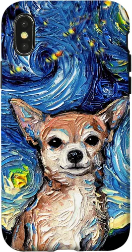 Miniatura 5 de Aja - Funda para iPhone 17, diseño de perro de noche estrellada, color marrón