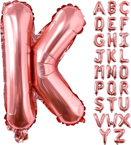 Miniatura 21 de Lovoir Globos grandes de 40 pulgadas de oro rosa con letra C de gran tamaño, globo de helio de aluminio de Mylar para decoración de fiesta de Letra