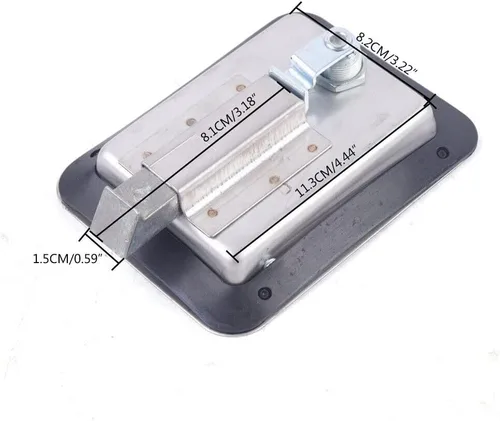 Miniatura 9 de Cerradura de puerta de automóvil, juego de cerradura y pestillo de puerta de camión, manija de pestillo de puerta de remo de remolque, cerradura