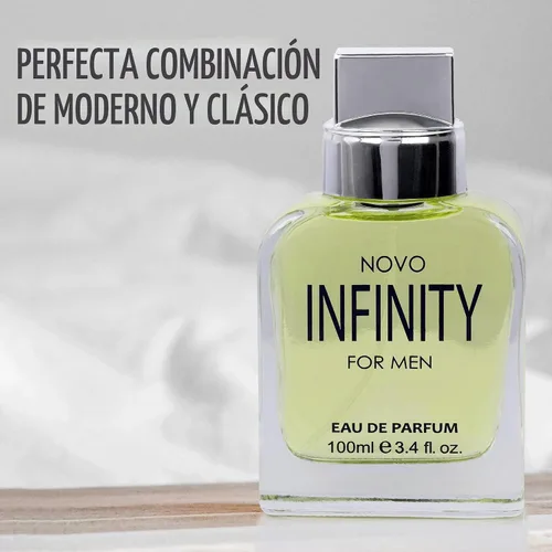 Miniatura 2 de NovoGlow Novo Infinity para Hombre - 3.4 Onzas Líquidas Eau De Parfum Spray para Hombre - Notas Cítricas y Florales Refrescantes, Huele Fresco Todo