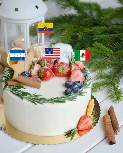 Miniatura 5 de stidsds Banderas de palillos de dientes de América Latina en 21 países, mini pequeñas en español que hablan varios adornos para cupcakes latinos 21