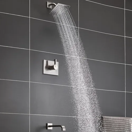 Miniatura 8 de SOOOHOT Juego de sistemas de bañera y ducha, juego de grifo de tina y ducha con grifo de ducha de 6 pulgadas de níquel cepillado, juego completo