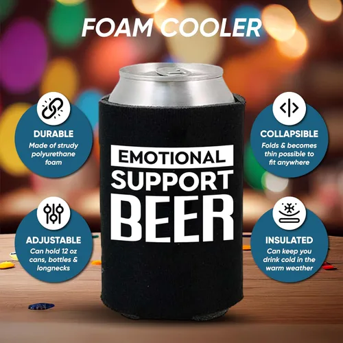 Miniatura 2 de Divertidos frases de fiesta de cerveza para latas de cerveza con aislamiento térmico para bebidas con soda, cerveza Hugger Coolies