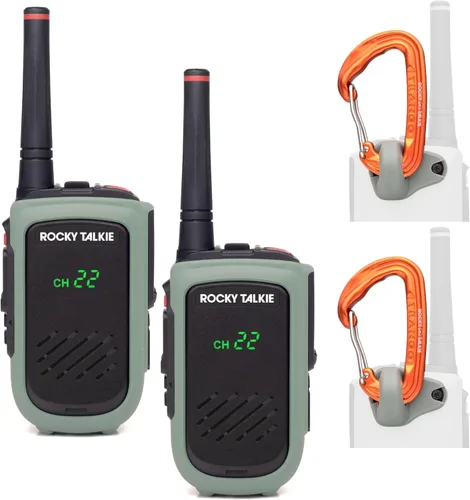 Miniatura 12 de Rocky Talkie Expedition Radio de 5 Vatios con Micrófono de Mano Impermeable - Radio GMRS con Impermeabilización IP67, Walkie Talkie de Largo