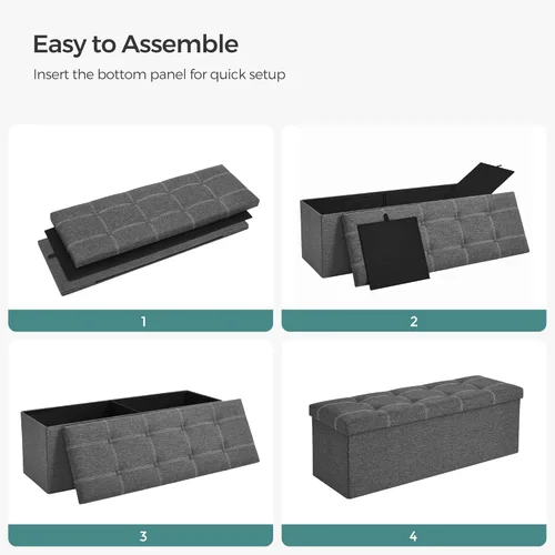 Miniatura 8 de SONGMICS Storage Bench, Folding Storage Chest