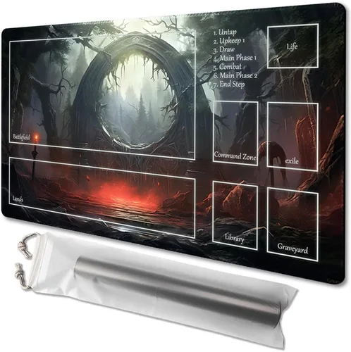 Miniatura 35 de MTG - Tapete de juego tamaño 24 x 14 pulgadas, bolsas de almacenamiento gratuitas, respaldo antideslizante, impresión, ideal para entusiastas