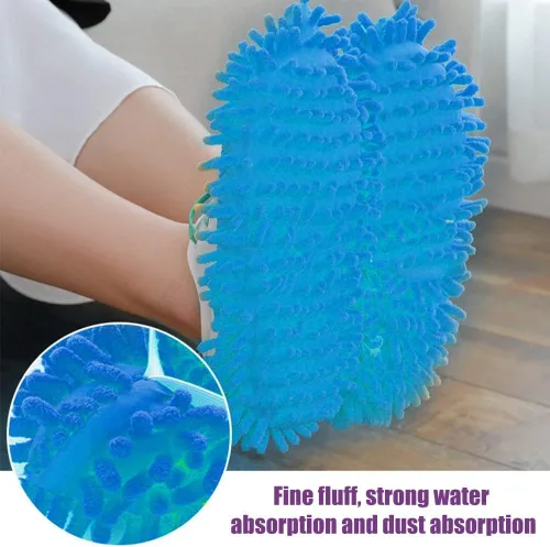 Miniatura 3 de Calcetines para trapeador, 2 pares de fundas de microfibra para limpieza de casa, suaves, lavables, reutilizables, de microfibra, para limpieza