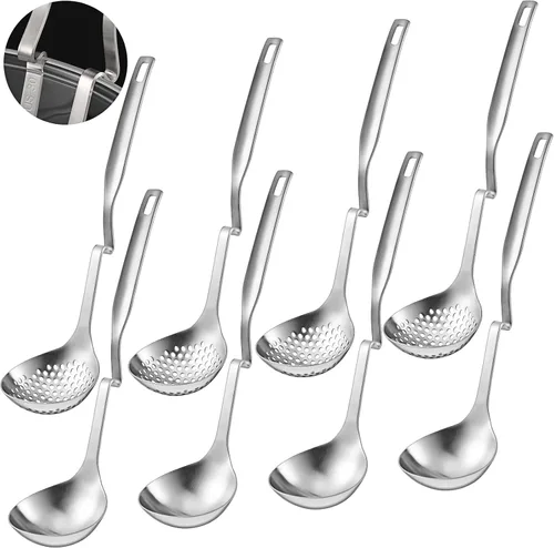 Miniatura 7 de Set de Cucharón Ranurado para Ollas Calientes Patelai de Acero Inoxidable, Cucharón para Sopa, Colador, Cucharones, Utensilio de Cocina para Ollas