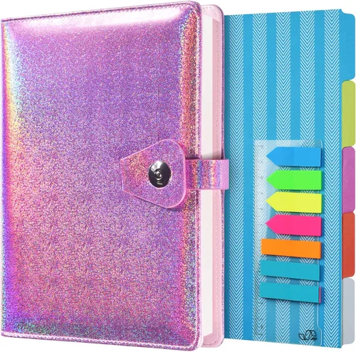 Cuaderno de diario, planificador organizador de carpetas rellenables, cuaderno de escritura de negocios de cuero para mujeres y hombres, diario de
