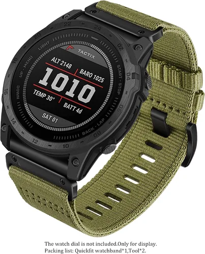 Miniatura 8 de Correa de reloj Quickfit de 0.866 in compatible con Garmin Fenix 8 1.850 in Fenix 7X Pro/6 Pro/5 plus/Instinct/Forerunner 965 955 945