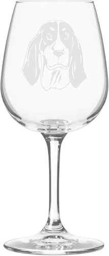 Miniatura 439 de Copa de vino de 12.75 onzas con diseño de perro grabado
