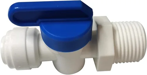 Adaptador macho de 1/2 "a válvula de cierre de tubo de 1/4" O.d. Conector rápido, accesorio de tubo de empuje para purificador de filtro de agua de
