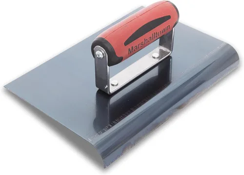 Miniatura 8 de MARSHALLTOWN Bordeadora de hormigón recta, cuchilla de acero azul de 6 x 6 pulgadas, labio de 5/8 pulgadas x radio de 1/2 pulgadas, fabricado