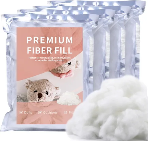 Miniatura 10 de Relleno de poliéster de alta resistencia para animales de peluche, relleno de fibra de poliéster, relleno de poliéster de alta resistencia