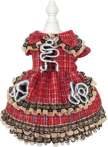 Miniatura 44 de Moda Vestido de Princesa de Chifón para Perro Dulce Cachorro para Perro EXTRAL Pequeño y Perro Pequeño Rosa M