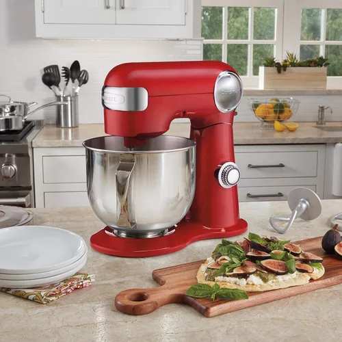 Miniatura 5 de CUISINART SM-50R Precision Master - Batidora de pie de 5,5 cuartos de galón (5,2 L), color rojo