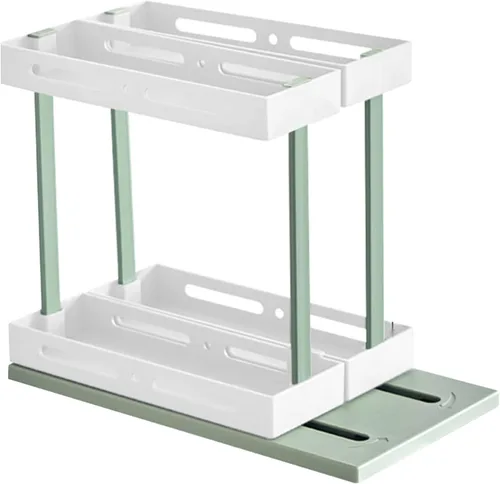 DULRLLY Organizador giratorio para especias, 2 estantes de especias de dos pisos, organizador de armario de cocina extraíble para tiendas recetas,