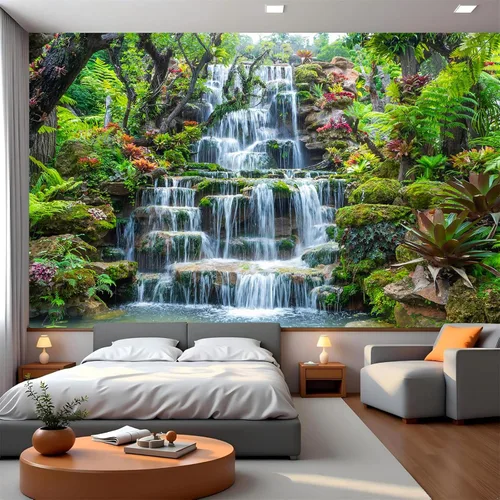 Miniatura 22 de FLFK Murales de Pared Despegables y Adhesivos de Paisaje de Cascada 78.7"x59" - Papel Tapiz Autoadhesivo Pintura Adhesivo Grande XXL Póster