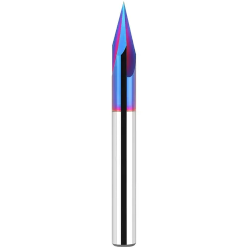 Miniatura 12 de EANOSIC Broca de enrutador de ranura en V de 15 grados, vástago de 1/4 pulgadas, broca de carburo sólido con revestimiento azul nano para grabado
