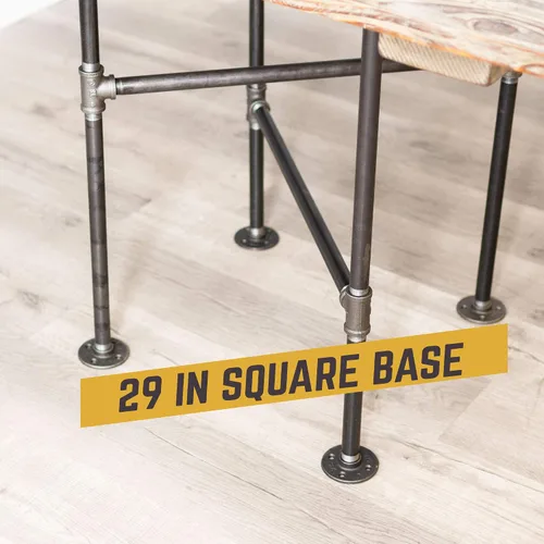 Miniatura 6 de PIPE DECOR Base de mesa de comedor de cocina industrial, tubo de 3/4 pulgadas, marco de metal rústico de 30 pulgadas de altura para oficina en casa