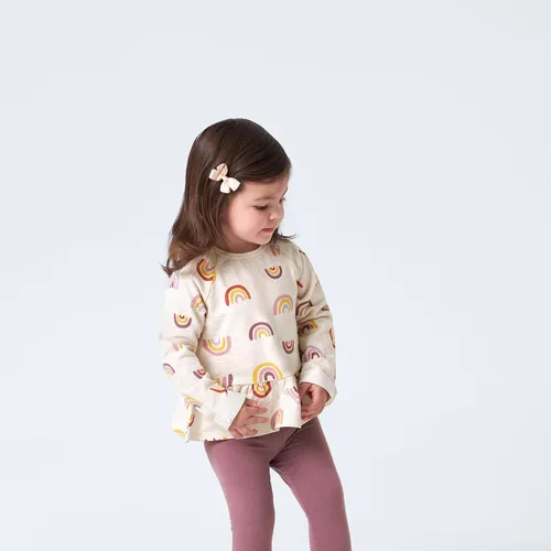 Miniatura 3 de Gerber Conjunto de 2 piezas con cintura peplum para bebés y niñas pequeñas