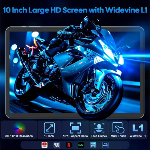 Miniatura 4 de Suicoey Tablet Android 15 2026 con teclado, 24 GB de RAM + 256 GB de ROM (expansión de 2 TB), tableta de 10 pulgadas con Gemini AI, Octa-Core