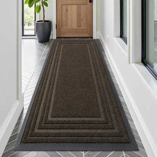 Miniatura 27 de Buganda Tapete para Puerta Delantera Entrada Interior y Exterior, Tapetes de Goma Natural Antideslizantes, Fácil de Limpiar, Perfil Bajo, Atrapa