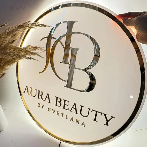 Miniatura 10 de Letrero LED con logotipo personalizado, letrero acrílico personalizado, letreros de negocios personalizados Logotipo de negocio personalizado