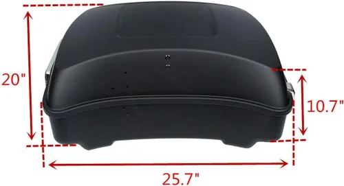 Miniatura 2 de TCT-MOTORPARTS Soporte Completo Negro de Maletero de Equipaje Cortado para Tour y Respaldo de Montaje Compatible con Harley Road Glide Street Glide