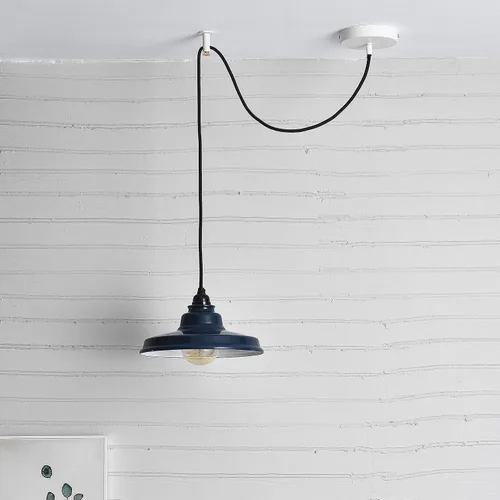Miniatura 4 de BRIGHTTIA Toldo de techo blanco de 1 puerto con agarre de cable de nailon, kit de conversión de accesorio colgante enchufable a cable rígido - Placa
