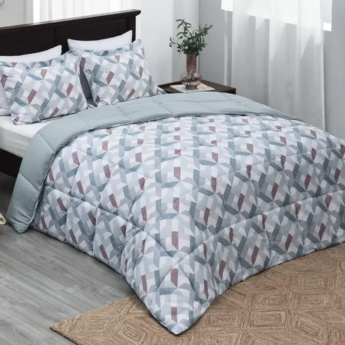 Miniatura 18 de Juego de edredón Basic Beyond tamaño queen - Juego de edredón azul marino tamaño queen, reversible, para todas las estaciones, azul marino/gris, 1