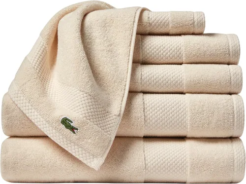 Miniatura 40 de Lacoste Heritage - Sábana de baño de 100 % algodón Supima, aloe, 35" x 70", altamente absorbente y de secado rápido, toalla de baño súper suave