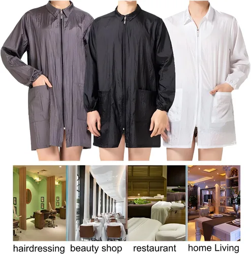 Miniatura 4 de TOPTIE Ropa de trabajo de manga larga para estilista de peluquería, peluquería de peluquería para peluquería para peluquería para peluquería