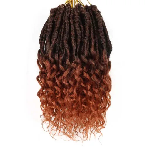 Miniatura 74 de Cabello de ganchillo para mujeres negras Goddess Locs de 14 pulgadas 8 paquetes 613 Locs falsos suaves preenganchados trenzas de ganchillo cabello