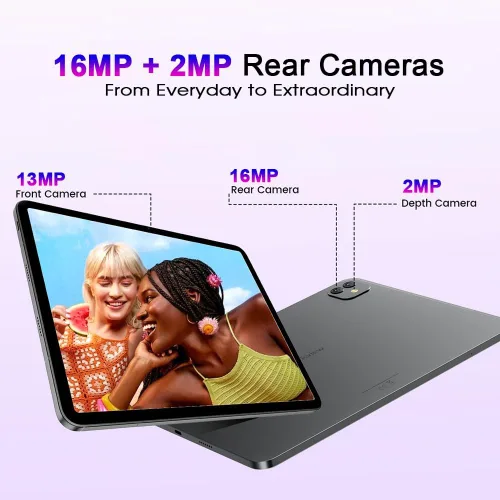 Miniatura 7 de Blackview Tablet de 13 pulgadas con teclado y mouse, pantalla de visualización 2K+, Android 15 18GB+256GB Gaming WiFi, cámara Gemini AI 16MP