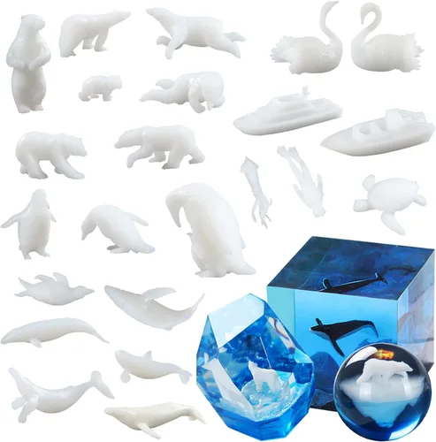Micro Landscape Model - Llenador miniatura para fundición de resina, paquete de 23 Pack de 23 Ocean and Nature
