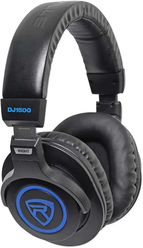 Miniatura 2 de Rockville Auriculares DJ con cable de bobina desmontable, caso+almohadilla extra (DJ1500) Includes Hard Case, Extra Ear Pads, Gold-Plated 1/4