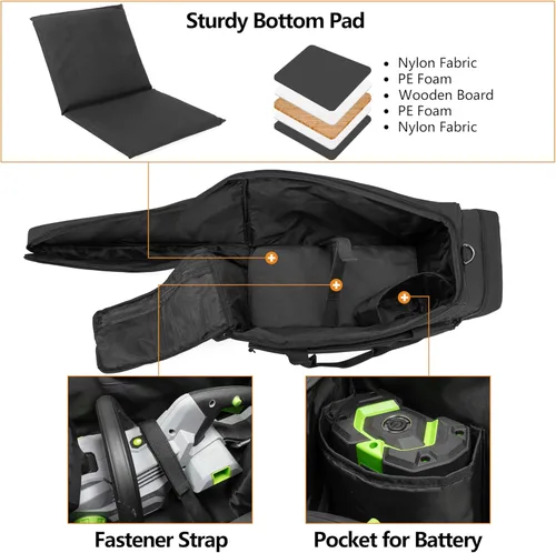Miniatura 2 de samdew Funda de transporte para motosierra, bolsa de almacenamiento acolchada para motosierra compatible con motosierra eléctrica EGO de 14, 16 y 18