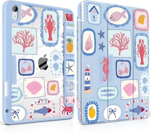 Miniatura 37 de MEEgoodo Funda para iPad Air de 11 pulgadas M3 2025 / M2 2024, para iPad Air de 5ª y 4ª generación de 10.9 pulgadas 2022/2020, funda para tableta