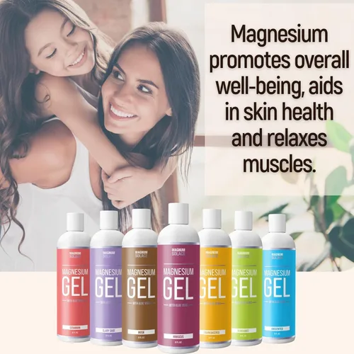 Miniatura 4 de Gel de magnesio tópico para músculos - Gel de masaje corporal con cloruro de magnesio puro y aloe vera (sin perfume)