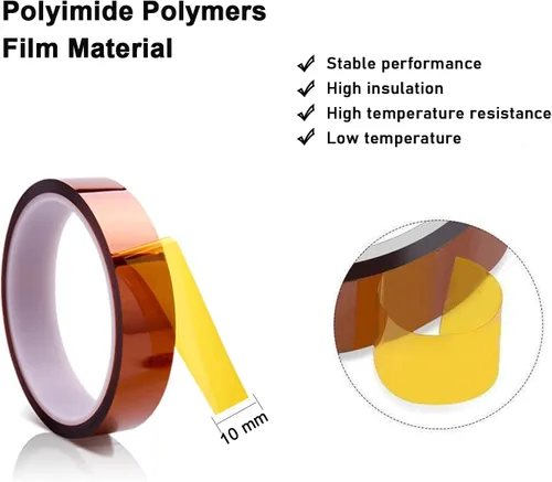 Miniatura 3 de Paquete de 3 hojas de teflón para prensa térmica 15x15 y 3 rollos de cinta de transferencia de calor de 10 mm, hoja de transferencia antiadherente