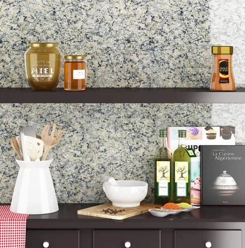 Miniatura 6 de Livelynine Papel de Contacto de Granito para Encimeras Impermeable Papel Tapiz de Encimera de Cocina para Despegar y Pegar para Baño Fregadero