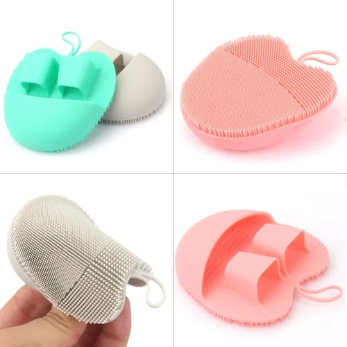 Miniatura 8 de INNERNEED Juego de cepillos de limpieza facial de silicona suave, almohadilla exfoliante suave y masajeadora, diseño antideslizante para eliminación