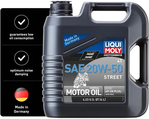 Liqui Moly Motorbike 4T SAE 20W-50 Street | 4 L | Aceite para motores de 4 tiempos | SKU: 20064
