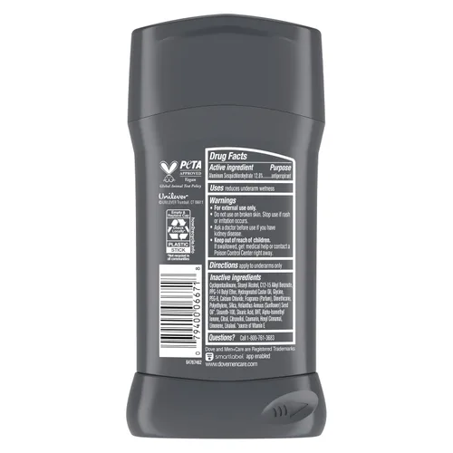 Miniatura 2 de Dove Men+Care - Desodorante antitranspirante en barra para hombre, 4 unidades, Clean Comfort 72 horas, protección contra el sudor y el olor