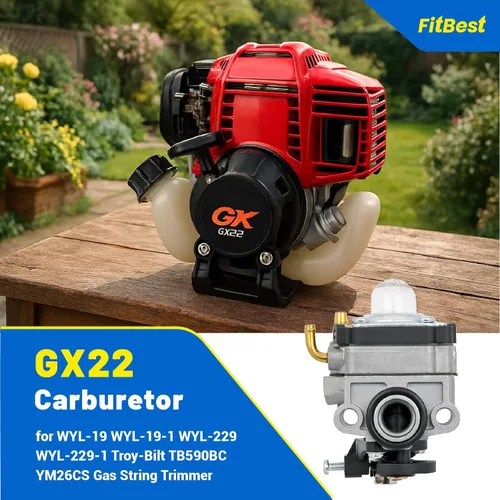 Miniatura 2 de FitBest Kit de carburador GX22 GX31 FG100 para motores Honda de 4 ciclos – Reemplaza 16100-ZM5-803/16100-ZM3-848/16100-ZM5-809 – Kit de ajuste todo