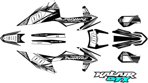 Miniatura 6 de Kit de gráficos para KTM Enduro 2-Stroke 150 EXC, 250 EXC y 300 EXC años 2020, 2021, 2022 y 2023 Rugged Series Magenta 16 Mil - Adhesivo de carreras