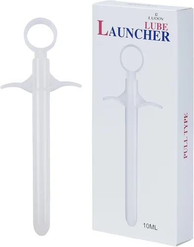 Miniatura 2 de Jeringas aplicadoras de lubricante reutilizables, lanzador de inyector de lubricante con escalas precisas, lubricante anal personal de 6.5 pulgadas