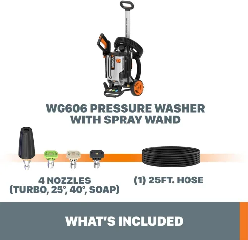Miniatura 8 de Worx Lavadora a presión eléctrica de 13 amperios 2090 PSI - WG606